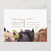 Dall Wedding Bold Glam Flowers Save the Date Aankondigingskaart (Achterkant)
