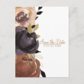Dall Wedding Bold Glam Flowers Save the Date Aankondigingskaart (Voorkant)