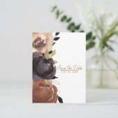 Dall Wedding Bold Glam Flowers Save the Date Aankondigingskaart (Staand voorkant)