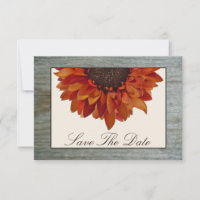 Dall Wedding Save the Date - Sunflower & Barnwood