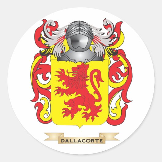 Dalla Corte Coat of arms Ronde Sticker (Voorkant)