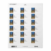 Dallas-Adresetiketten voor kerstkerken Etiket (Full Sheet)
