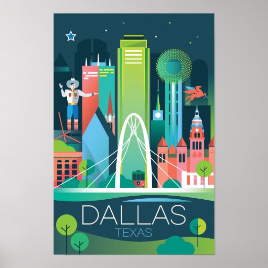 Dallas Afdruk Poster (Voorkant)
