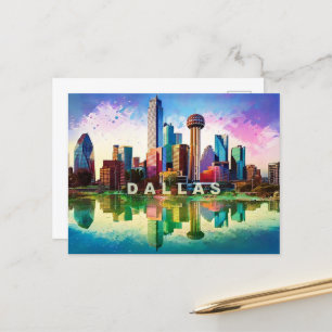 Dallas Ansichtkaart – Iconische Silhouet Briefkaart
