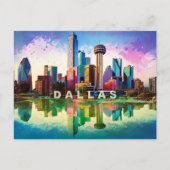 Dallas Ansichtkaart – Iconische Silhouet Briefkaart (Voorkant)