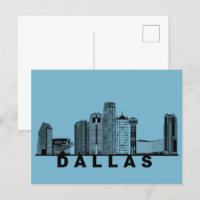 Dallas Ansichtkaart – Iconische Silhouet van de Sk