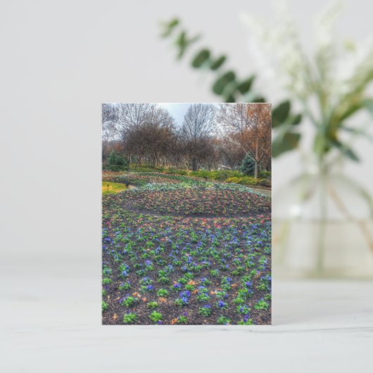 Dallas Arboretum en bloembed voor botanische tuine Briefkaart (Staand voorkant)