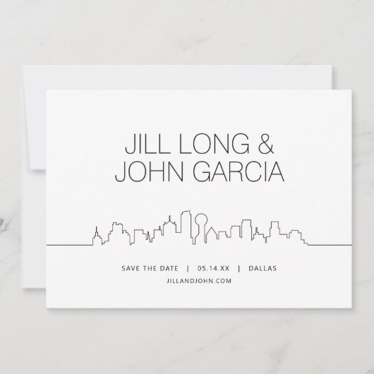 Dallas Bewaar de datum Kaart (Voorkant)