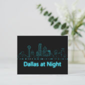 Dallas bij nacht briefkaart (Staand voorkant)