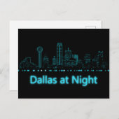 Dallas bij nacht briefkaart (Voorkant / Achterkant)