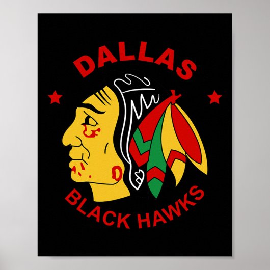 Dallas Black Hawks Oude Ijsbaanfan Poster (Voorkant)