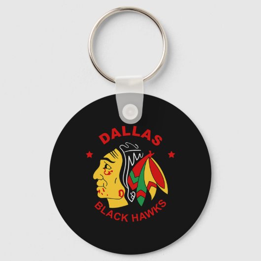 Dallas Black Hawks Oude Ijsbaanfan Sleutelhanger (Voorkant)
