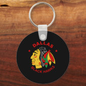 Dallas Black Hawks Oude Ijsbaanfan Sleutelhanger (Voorkant)
