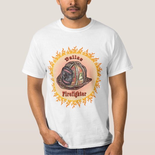 Dallas brandweerman t-shirt (Voorkant)