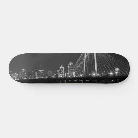 Dallas Bridge Uitzicht Grayscale Persoonlijk Skateboard (Horizontaal)