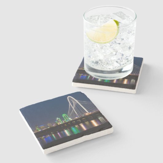 Dallas Bridge Uitzicht Stenen Onderzetter (Zijkant)