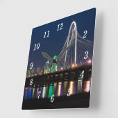 Dallas Bridge Uitzicht wandklok (Hoek)
