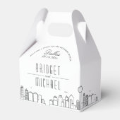 Dallas Bruiloft | City Skyline Bedankdoosjes (Voorkant Zijde)