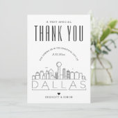 Dallas Bruiloft | Dank u + fotokaart Kaart (Staand voorkant)