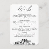 Dallas bruiloft kleine verticale details informatiekaartje (Voorkant)