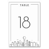 Dallas Bruiloft | Tabelnummer Kaart (Voorkant)