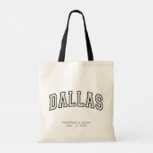 Dallas Bruiloft Texas Welkom Tote Bag (Achterkant)
