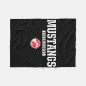 Dallas Center-grimes Mustangs Logo Cheerleading Ha Fleece Deken (Voorkant (Horizontaal))