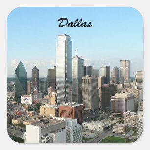 dallas centrum vierkante sticker