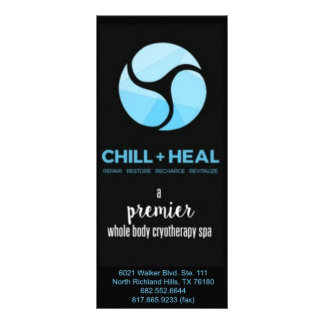 Dallas Chill + Heal Rackcard Reclamekaart