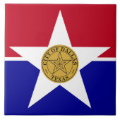 Dallas City Flag Tile Tegeltje (Voorkant)