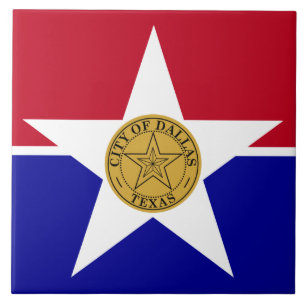 Dallas City Flag Tile Tegeltje