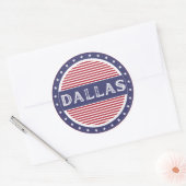 Dallas City Pride Embleem – Amerikaanse identiteit Ronde Sticker (Envelop)