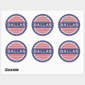 Dallas City Pride Embleem – Amerikaanse identiteit Ronde Sticker (Vel)