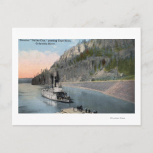 Dallas City Steamer op de Columbia Briefkaart