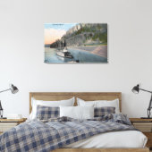 Dallas City Steamer op de Columbia Canvas Afdruk (Insitu (Slaapkamer))