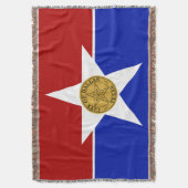 Dallas City vlag Deken (Voorkant Verticaal)