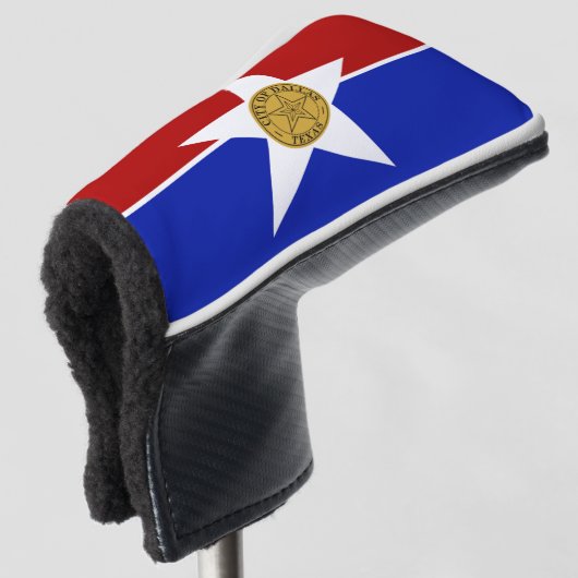 Dallas City vlag Golfheadcover (3/4 voorkant)