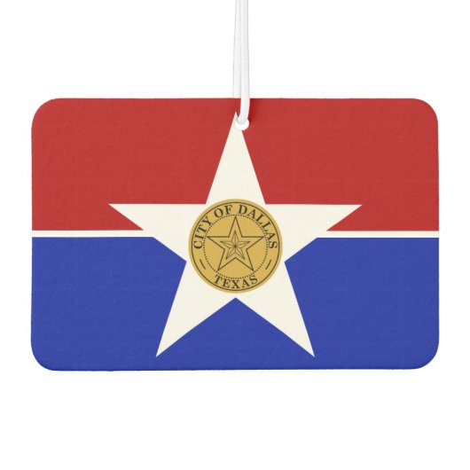 Dallas City vlag Luchtverfrisser (Voorkant)