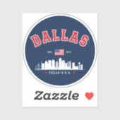 Dallas Cityline – Modern Texas Vibes Sticker (Vel)