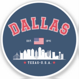 Dallas Cityline – Modern Texas Vibes Sticker