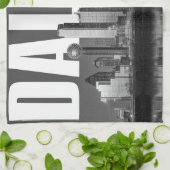 Dallas Cityscape Theedoek (Gevouwen)