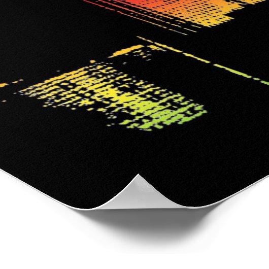 Dallas Color Skyline Poster (Hoek)