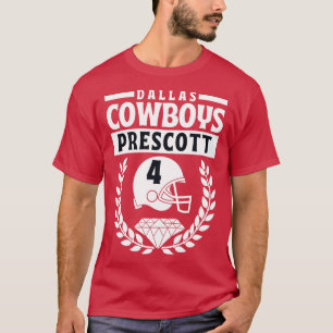 Dallas Cowboys Dak Prescott 4 Amerikaans T-shirt