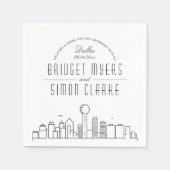 Dallas Deco Skyline | Weddenschap Napkins Servet (Voorkant)