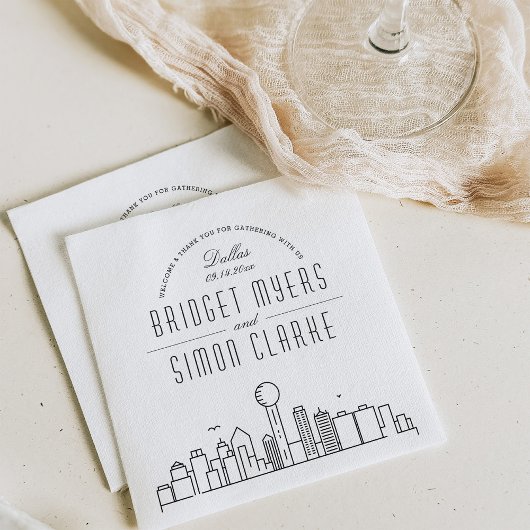 Dallas Deco Skyline | Weddenschap Napkins Servet