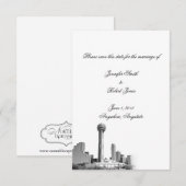 Dallas Destination Wedding Save the Date (Voorkant / Achterkant)