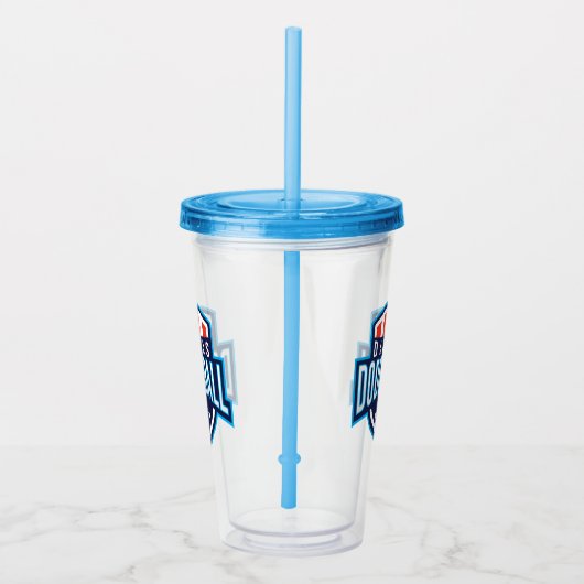 Dallas Dodgeball Logo Acryltumbler Acryl Drinkbeker (Rechts)