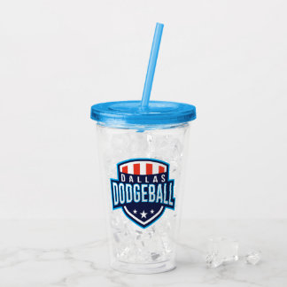 Dallas Dodgeball Logo Acryltumbler Acryl Drinkbeker