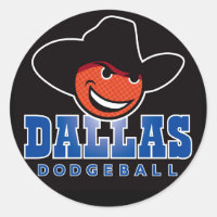 Dallas Dodgeball Logo Stickers
