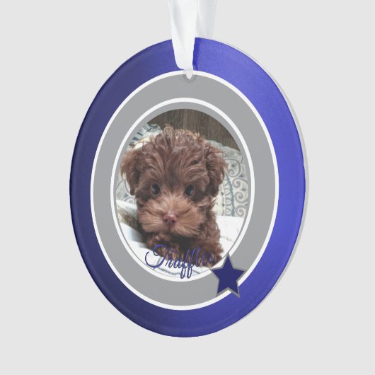 Dallas Dog Fan  Customizable Ornament (voorkant)
